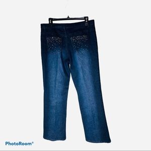 Diane‎ Gilman Jeans Blue w/Bling Size 8P